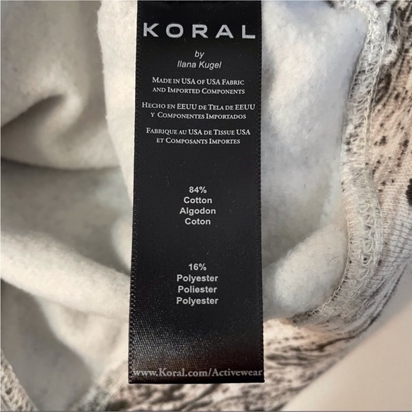 Koral Activewear Equate Ink Marble Zip Sweatshirt - Picture 8 of 9